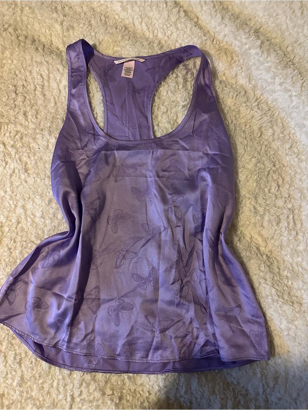 Victoria's Secret Purple Butterfly Racerback Tank